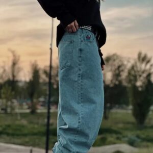 bigboy embroidered baggy jeans multicolor