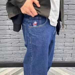 bigboy embroidered baggy jeans multicolor