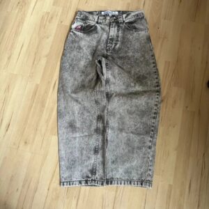 bigboy embroidered baggy jeans multicolor