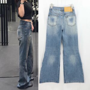 mm6 flared jeans blue
