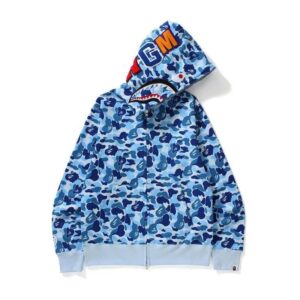 bape camo shark hoodie multicolor