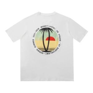 rhude graphic print t shirt multicolor