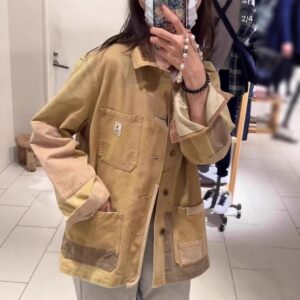 ralph lauren colorblock jacket khaki