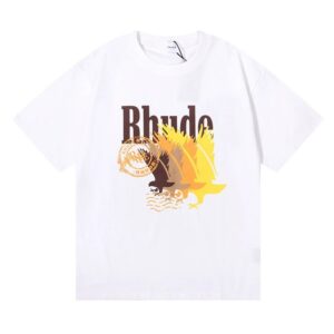 rhude faded bird print tee multicolor