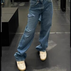 mm6 straight denim jeans blue