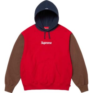 supreme satin hooded sweatshirt white red