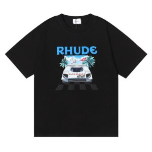 rhude racing logo t shirt multi