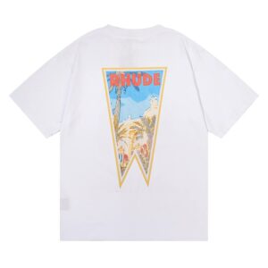 rhude stamp print tee multicolor