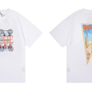 rhude stamp print tee multicolor