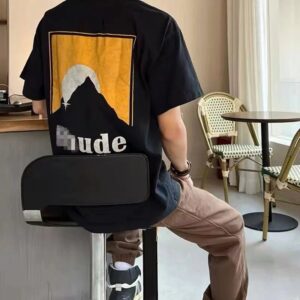 rhude sunset print tee black