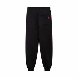 ami paris fall/winter 2025 heart embroidered unisex cotton sweatpants