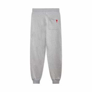 ami paris fall/winter 2025 heart embroidered unisex cotton sweatpants