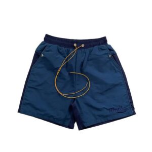 rhude embroidered colorblock shorts multicolor