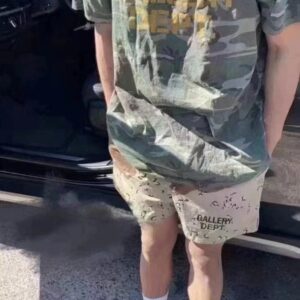 gallery dept camo shorts multicolor