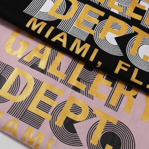 gallery dept gold print t shirt pink