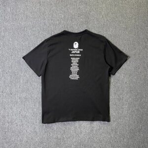bape classic print tee black/white