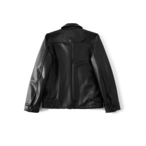 polo black leather jacket