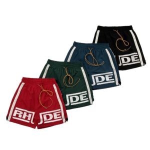 rhude striped colorblock shorts multicolor