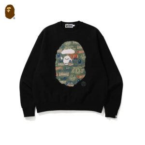 bape logo crewneck sweatshirt multi color