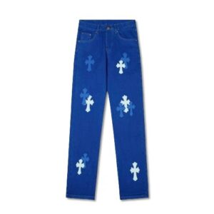 chrome hearts cross washed jeans multi color