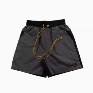 rhude embroidered colorblock shorts multicolor