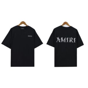 amiri t shirt with logo print black