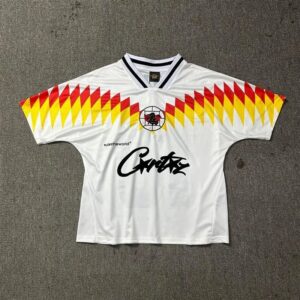 corteiz retro soccer jersey multi