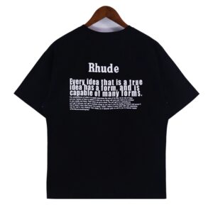 rhude slogan print t shirt multicolor
