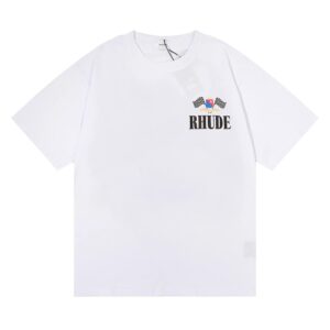 rhude logo print t shirt multicolor