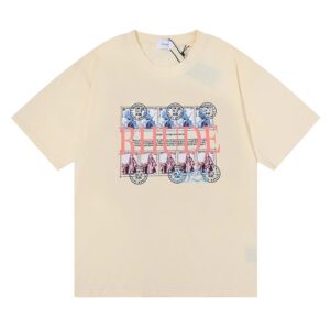 rhude stamp print tee multicolor