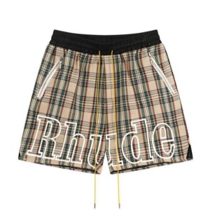 rhude plaid mesh shorts multicolor