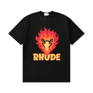 rhude flaming eagle t shirt multicolor