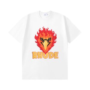 rhude flaming eagle t shirt multicolor