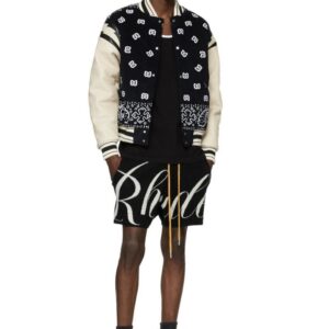 rhude jacquard knit shorts multicolor