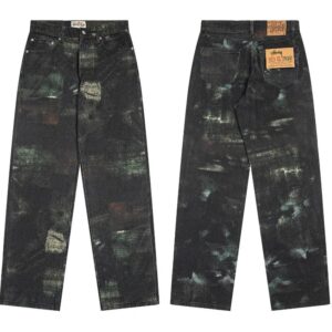 stussy embroidered sweatpants multicolor