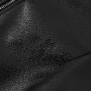 polo black leather jacket