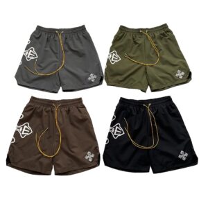 rhude graphic shirt and shorts set multi