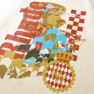 rhude graphic oversized t shirt multi