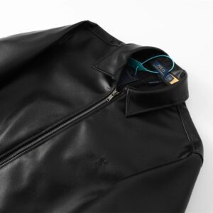 polo black leather jacket