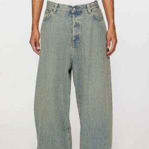 acne studios vintage wide leg jeans grey