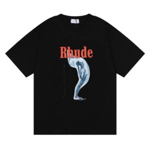 rhude abstract art printed tee multicolor