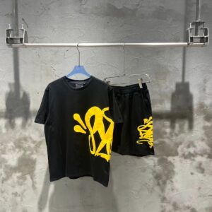 syn printed y2k streetwear set multicolor