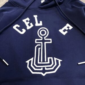 cel navy blue anchor hoodie