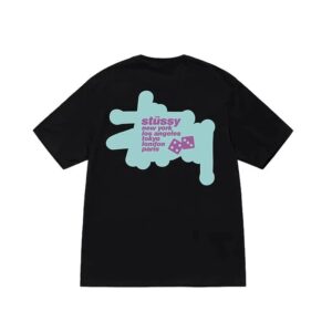 stussy heart print t shirt multi