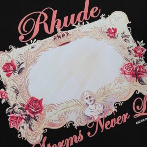 rhude floral mirror tee white
