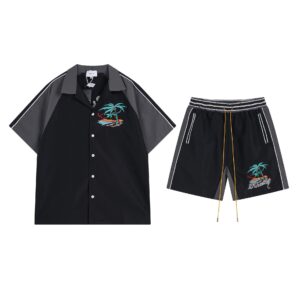 rhude palm tree embroidery set multicolor