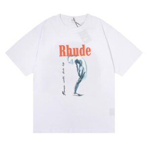 rhude abstract art printed tee multicolor