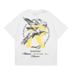 represent pegasus tee black and white