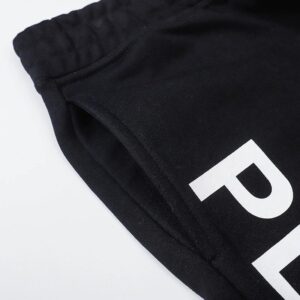 cdg play cotton pants black grey