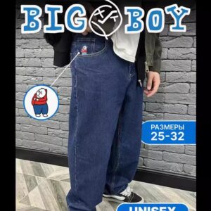 bigboy embroidered baggy jeans multicolor